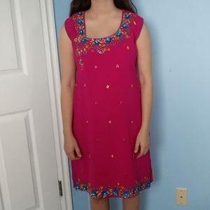 Saree sari Pink embellished Indian dress